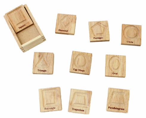 QTOYS - Wooden Geo Shapes Tracing Board
